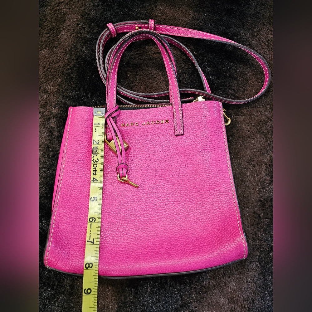MARC JACOBS Pink Leather Mini Grind Tote with a Dustbag - Picture 3 of 16